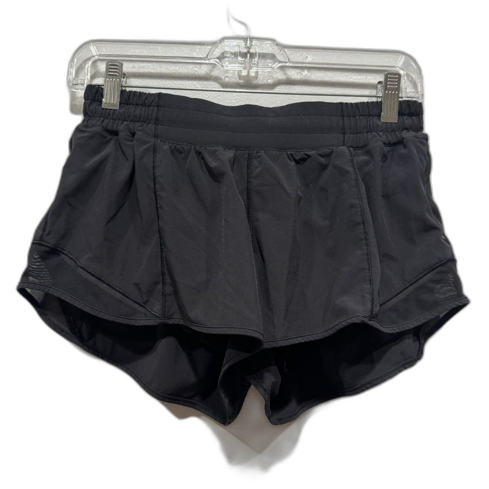 Lululemon Hotty Hot Short II Lined Running Workout 2.5 in Black W7ARKR Women 8 - Picture 1 of 7